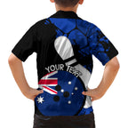 Personalised Australia Bowling Born To Bowl Kid Hawaiian Shirt Grunge Style