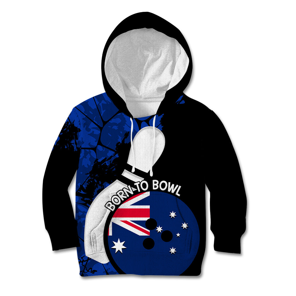 Personalised Australia Bowling Born To Bowl Kid Hoodie Grunge Style