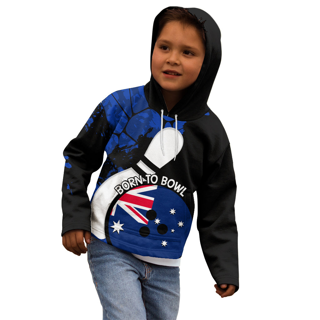 Personalised Australia Bowling Born To Bowl Kid Hoodie Grunge Style