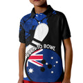 Personalised Australia Bowling Born To Bowl Kid Polo Shirt Grunge Style