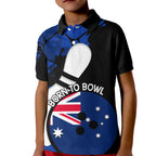 Personalised Australia Bowling Born To Bowl Kid Polo Shirt Grunge Style