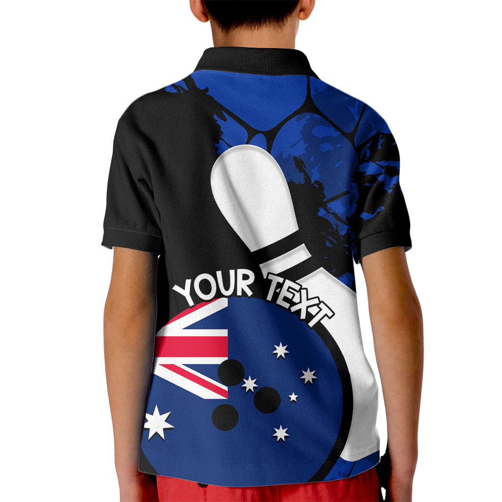 Personalised Australia Bowling Born To Bowl Kid Polo Shirt Grunge Style