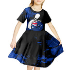Personalised Australia Bowling Born To Bowl Kid Short Sleeve Dress Grunge Style