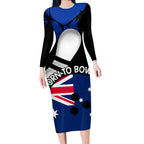 Personalised Australia Bowling Born To Bowl Long Sleeve Bodycon Dress Grunge Style