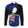 Personalised Australia Bowling Born To Bowl Long Sleeve Button Shirt Grunge Style