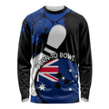Personalised Australia Bowling Born To Bowl Long Sleeve Shirt Grunge Style