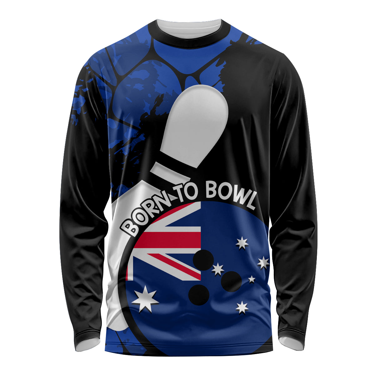 Personalised Australia Bowling Born To Bowl Long Sleeve Shirt Grunge Style