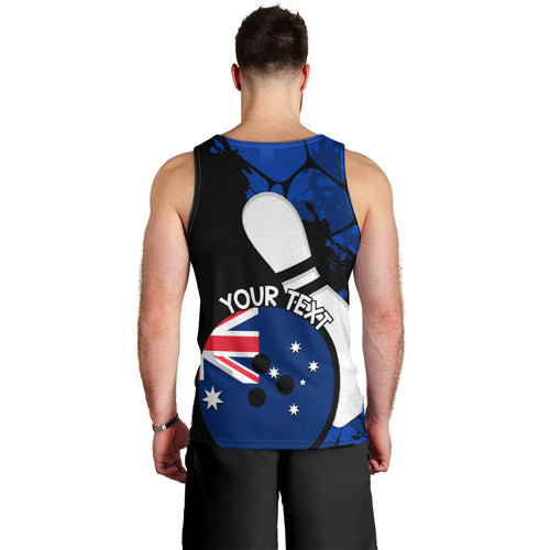 Personalised Australia Bowling Born To Bowl Men Tank Top Grunge Style