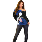Personalised Australia Bowling Born To Bowl Off Shoulder Sweater Grunge Style