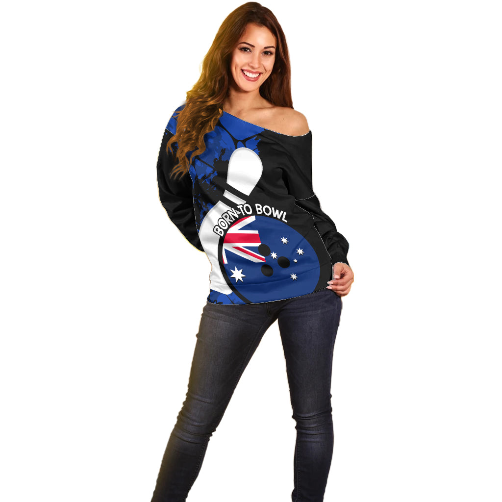 Personalised Australia Bowling Born To Bowl Off Shoulder Sweater Grunge Style