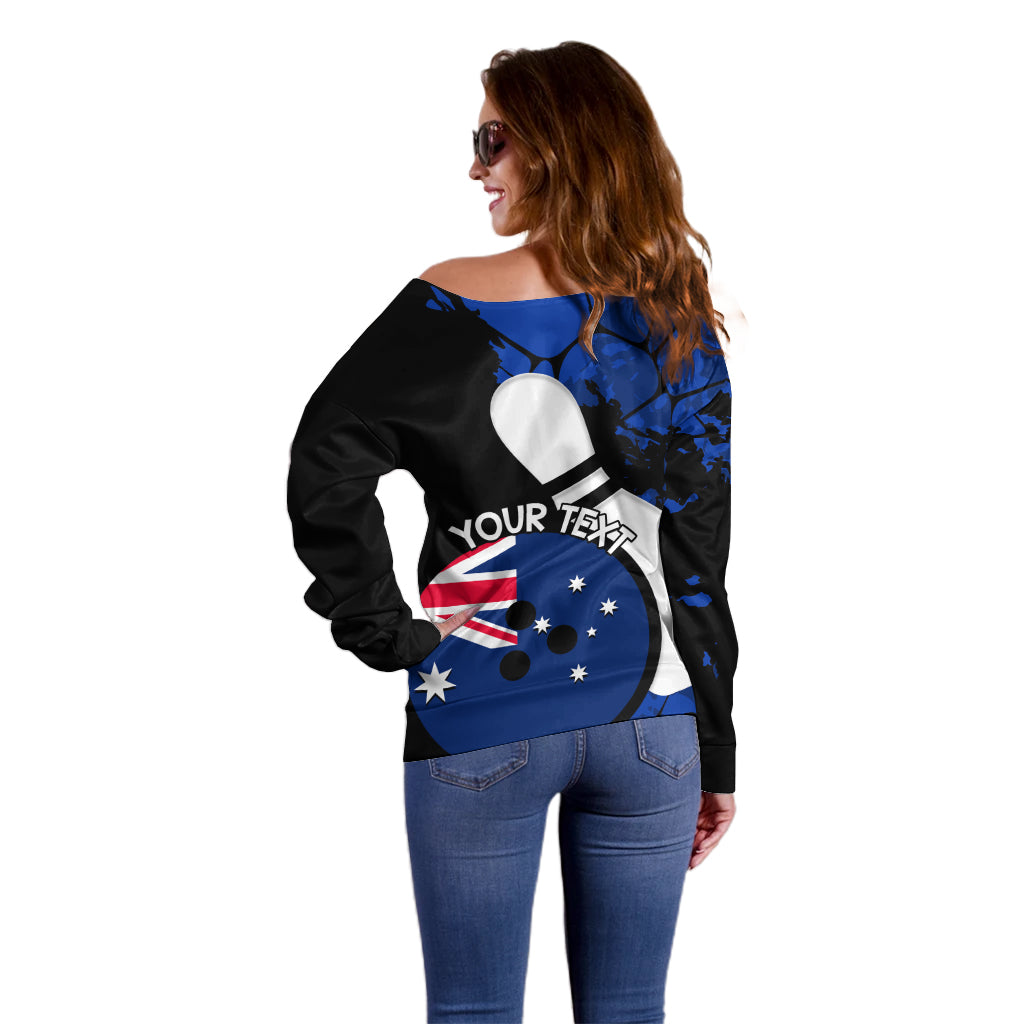 Personalised Australia Bowling Born To Bowl Off Shoulder Sweater Grunge Style