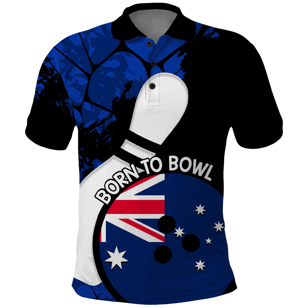 Personalised Australia Bowling Born To Bowl Polo Shirt Grunge Style
