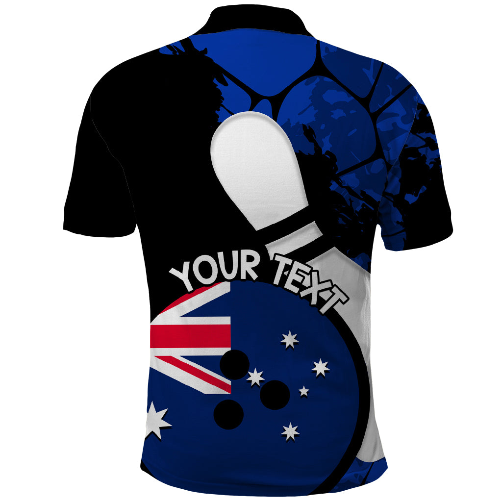 Personalised Australia Bowling Born To Bowl Polo Shirt Grunge Style