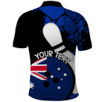 Personalised Australia Bowling Born To Bowl Polo Shirt Grunge Style
