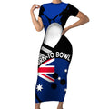 Personalised Australia Bowling Born To Bowl Short Sleeve Bodycon Dress Grunge Style