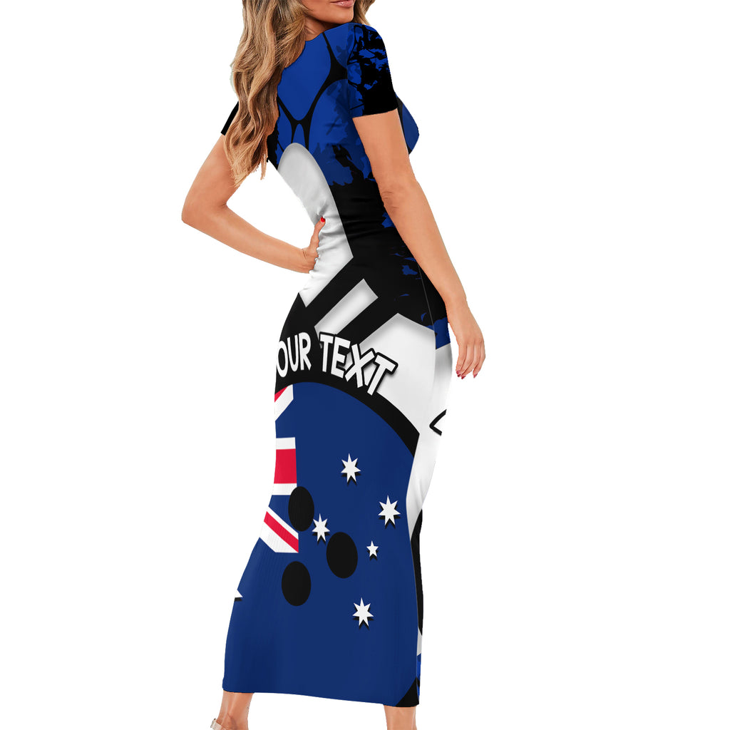 Personalised Australia Bowling Born To Bowl Short Sleeve Bodycon Dress Grunge Style