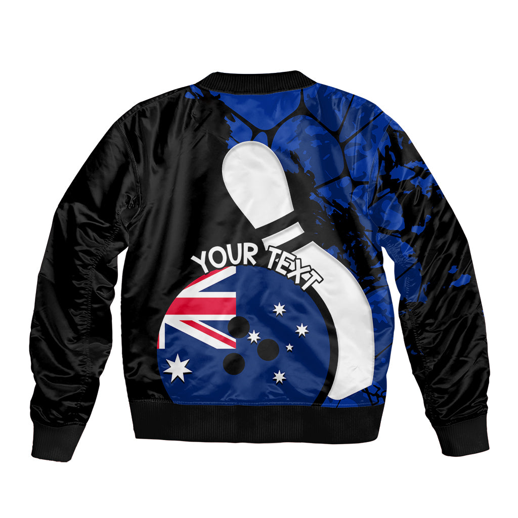Personalised Australia Bowling Born To Bowl Sleeve Zip Bomber Jacket Grunge Style