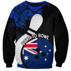 Personalised Australia Bowling Born To Bowl Sweatshirt Grunge Style