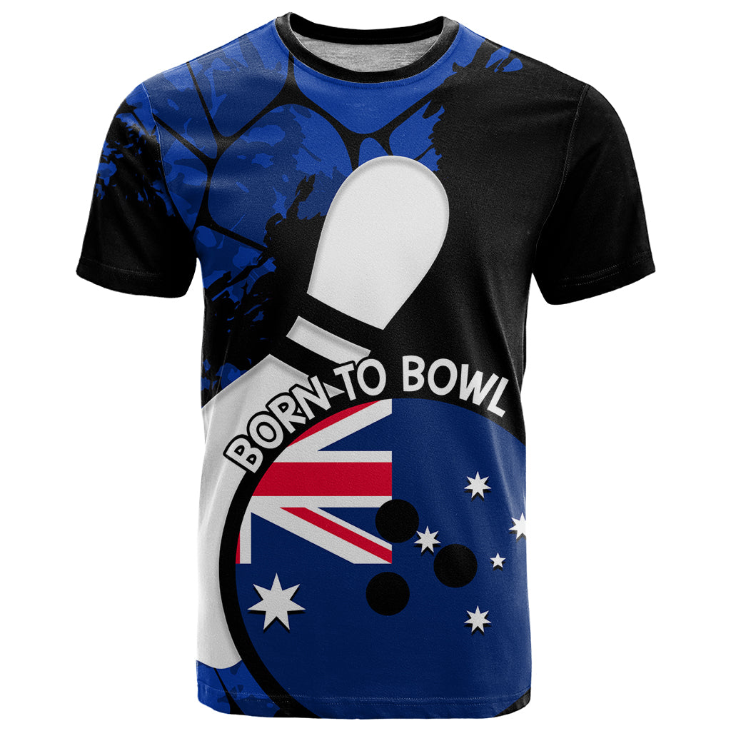 Personalised Australia Bowling Born To Bowl T Shirt Grunge Style