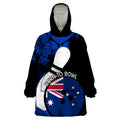 Personalised Australia Bowling Born To Bowl Wearable Blanket Hoodie Grunge Style