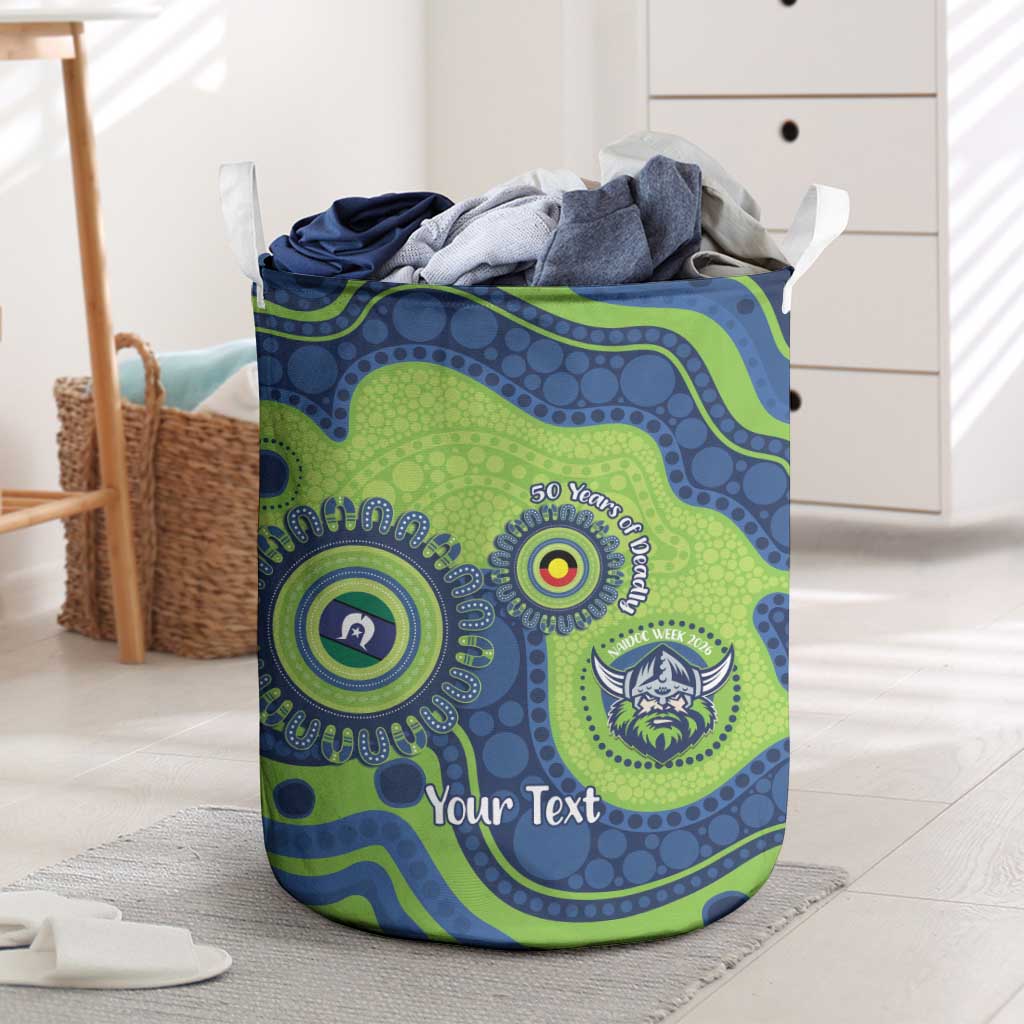 Canberra Raiders NAIDOC Week 2026 Personalised Laundry Basket 50 Years of Deadly Aboriginal Art