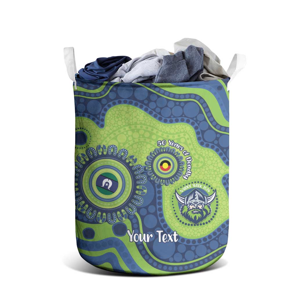 Canberra Raiders NAIDOC Week 2026 Personalised Laundry Basket 50 Years of Deadly Aboriginal Art