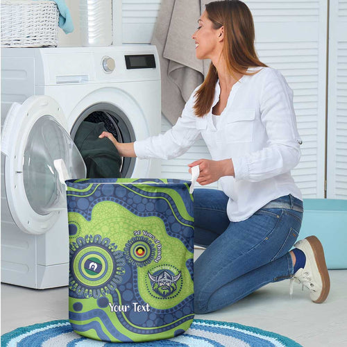 Canberra Raiders NAIDOC Week 2026 Personalised Laundry Basket 50 Years of Deadly Aboriginal Art
