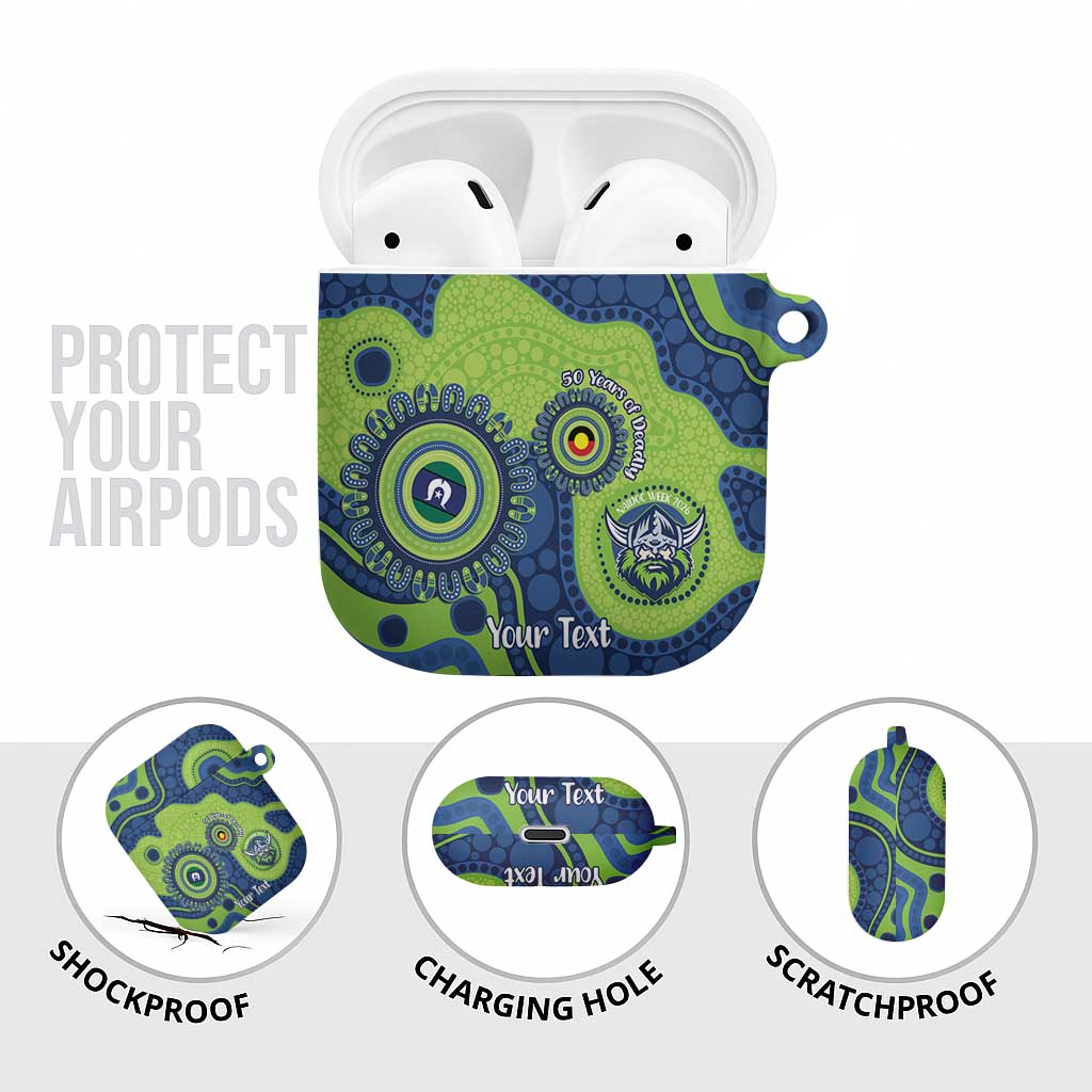 Canberra Raiders NAIDOC Week 2026 Personalised AirPods Case 50 Years of Deadly Aboriginal Art