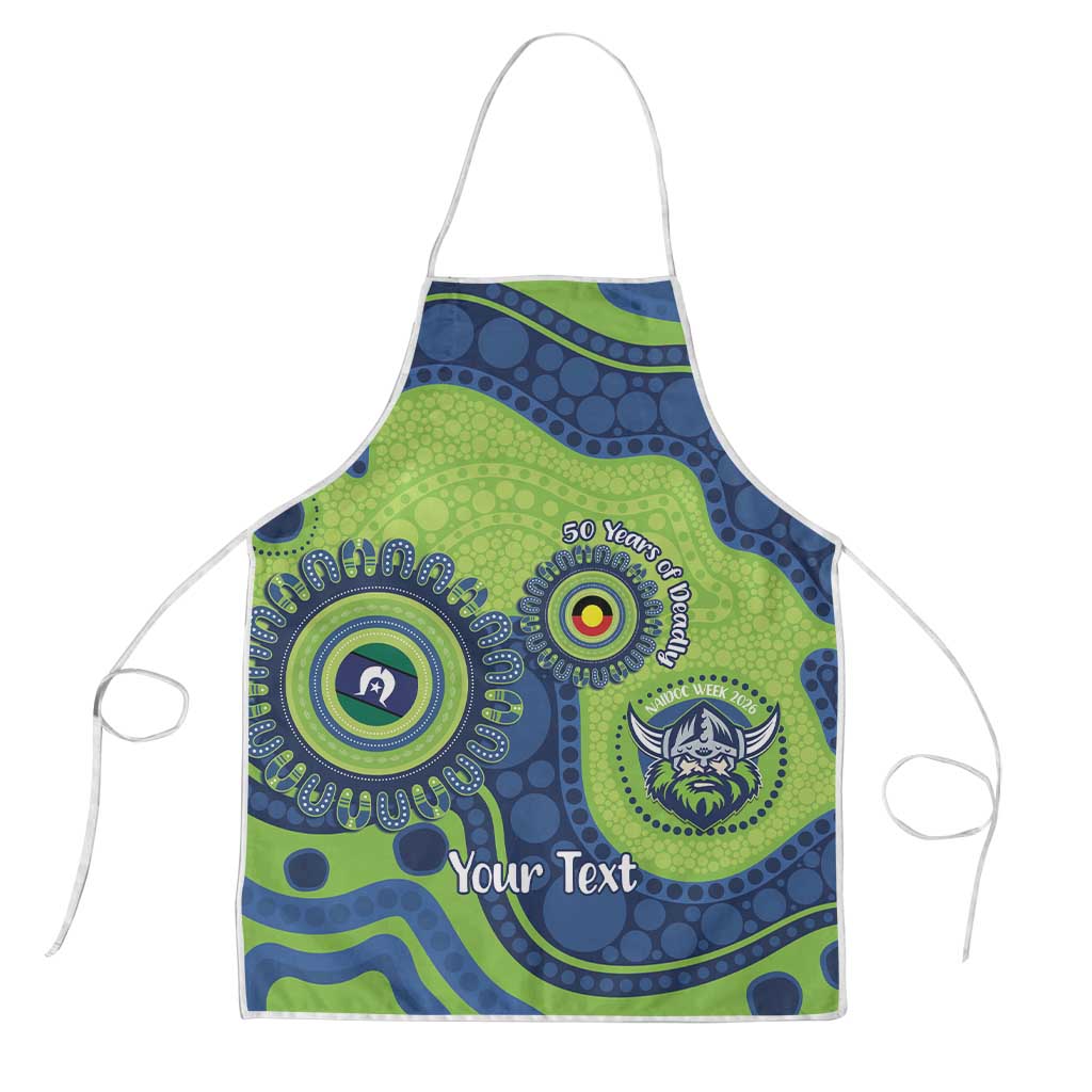 Canberra Raiders NAIDOC Week 2026 Personalised Apron 50 Years of Deadly Aboriginal Art