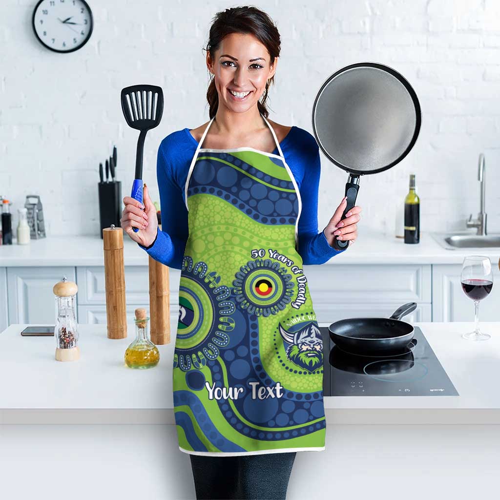Canberra Raiders NAIDOC Week 2026 Personalised Apron 50 Years of Deadly Aboriginal Art