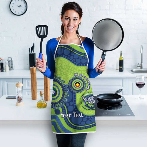 Canberra Raiders NAIDOC Week 2026 Personalised Apron 50 Years of Deadly Aboriginal Art