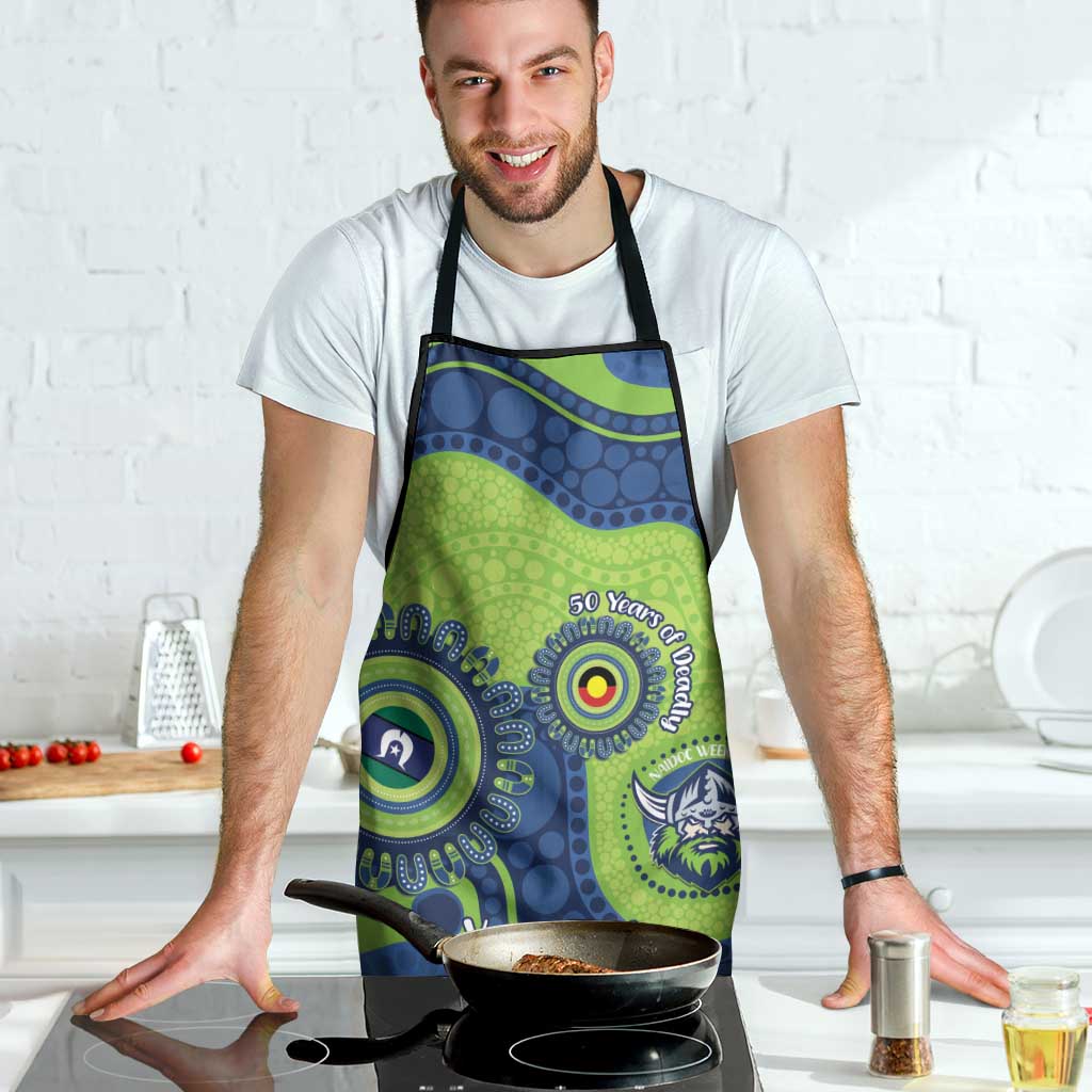 Canberra Raiders NAIDOC Week 2026 Personalised Apron 50 Years of Deadly Aboriginal Art