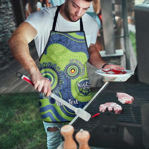 Canberra Raiders NAIDOC Week 2026 Personalised Apron 50 Years of Deadly Aboriginal Art
