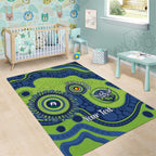 Canberra Raiders NAIDOC Week 2026 Personalised Area Rug 50 Years of Deadly Aboriginal Art