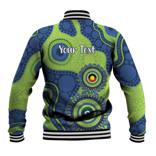 Canberra Raiders NAIDOC Week 2026 Personalised Baseball Jacket 50 Years of Deadly Aboriginal Art