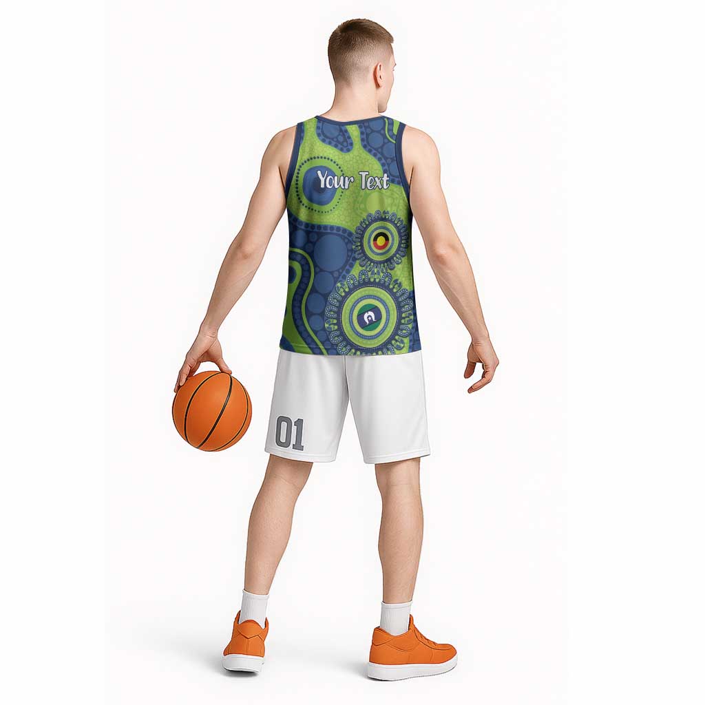 Canberra Raiders NAIDOC Week 2026 Personalised Basketball Jersey 50 Years of Deadly Aboriginal Art