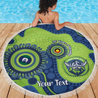 Canberra Raiders NAIDOC Week 2026 Personalised Beach Blanket 50 Years of Deadly Aboriginal Art