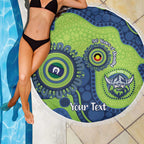 Canberra Raiders NAIDOC Week 2026 Personalised Beach Blanket 50 Years of Deadly Aboriginal Art