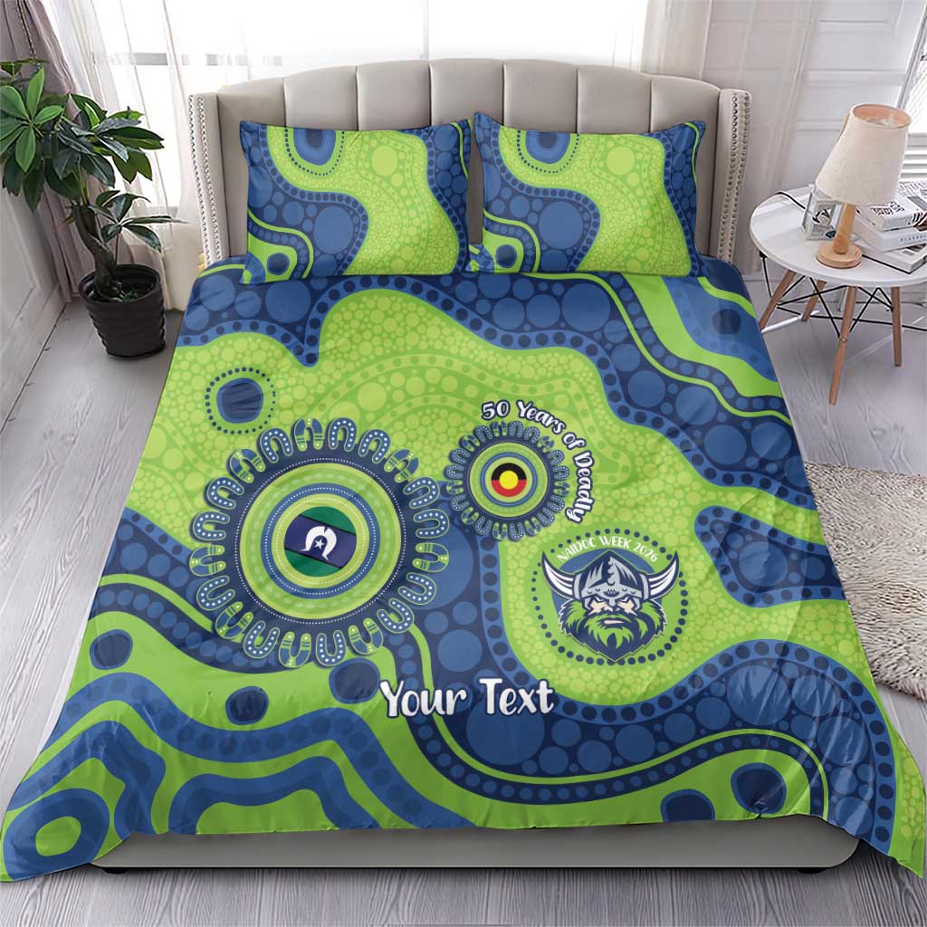 Canberra Raiders NAIDOC Week 2026 Personalised Bedding Set 50 Years of Deadly Aboriginal Art