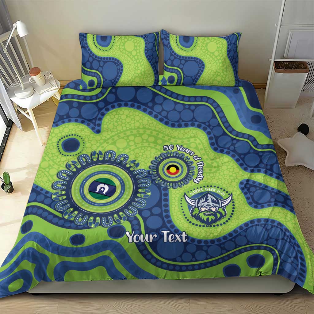 Canberra Raiders NAIDOC Week 2026 Personalised Bedding Set 50 Years of Deadly Aboriginal Art
