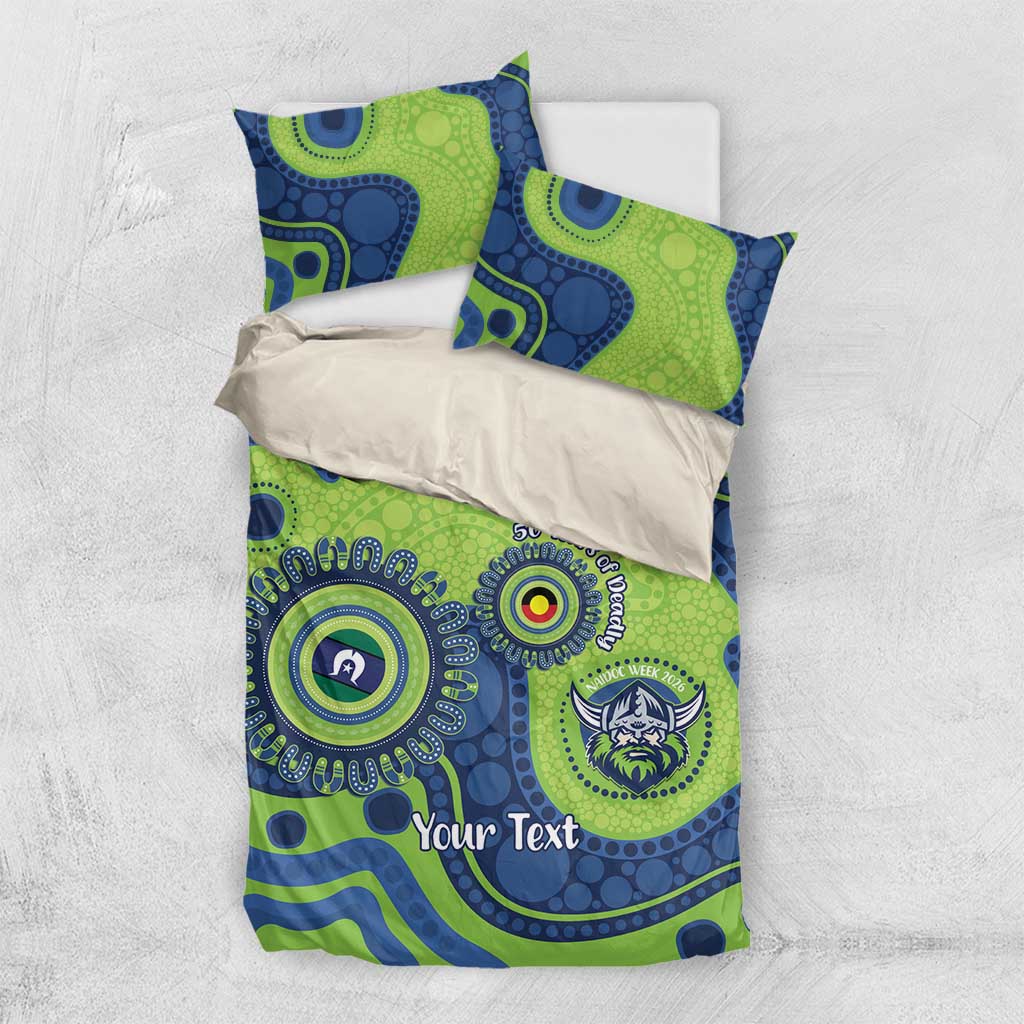 Canberra Raiders NAIDOC Week 2026 Personalised Bedding Set 50 Years of Deadly Aboriginal Art