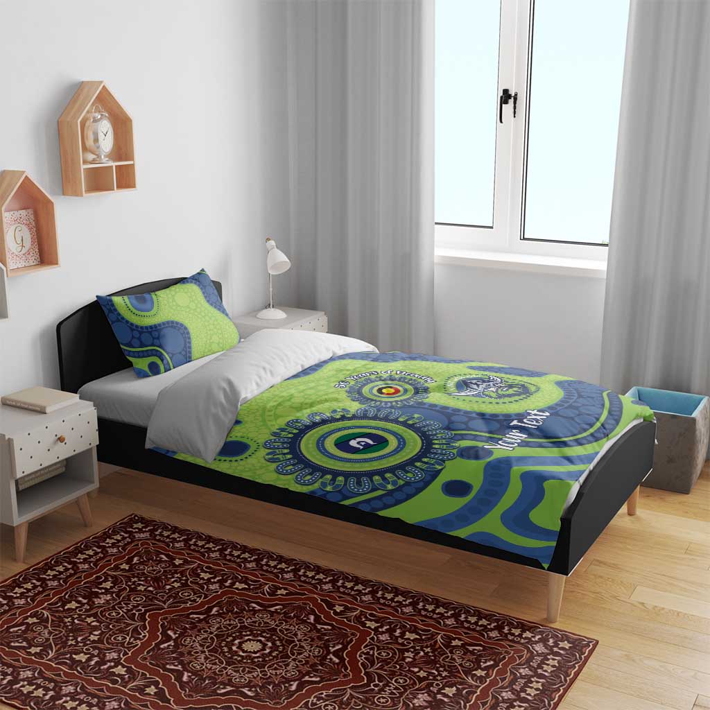 Canberra Raiders NAIDOC Week 2026 Personalised Bedding Set 50 Years of Deadly Aboriginal Art