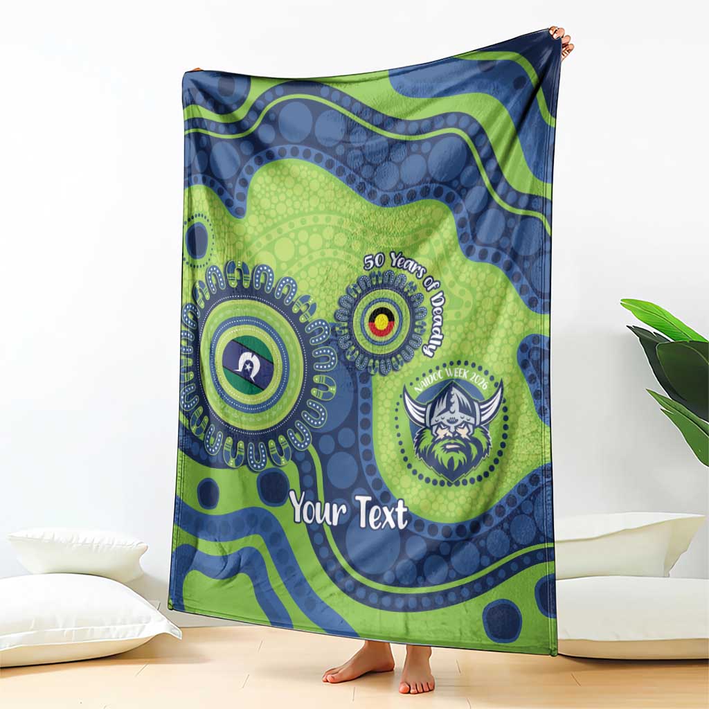 Canberra Raiders NAIDOC Week 2026 Personalised Blanket 50 Years of Deadly Aboriginal Art