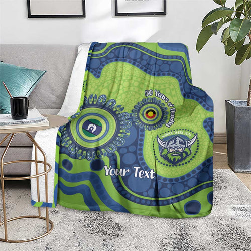 Canberra Raiders NAIDOC Week 2026 Personalised Blanket 50 Years of Deadly Aboriginal Art
