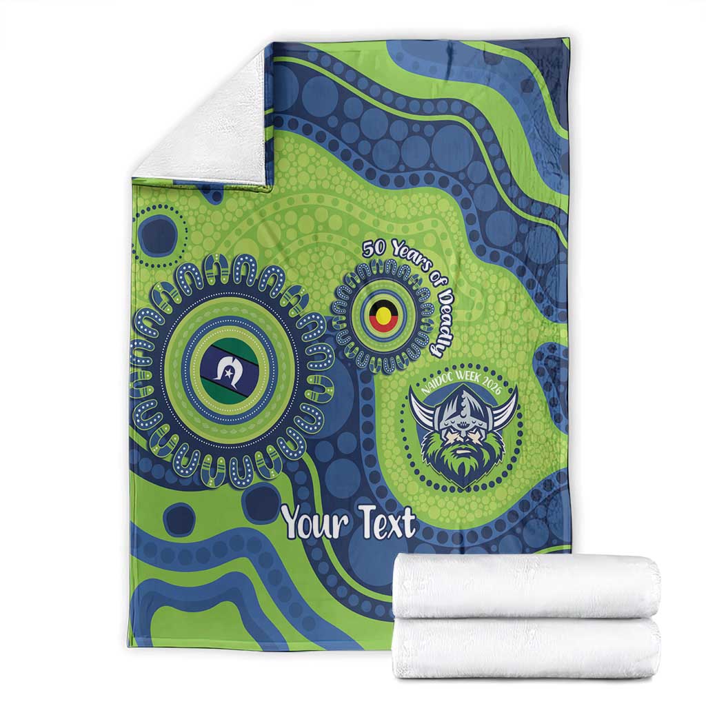 Canberra Raiders NAIDOC Week 2026 Personalised Blanket 50 Years of Deadly Aboriginal Art