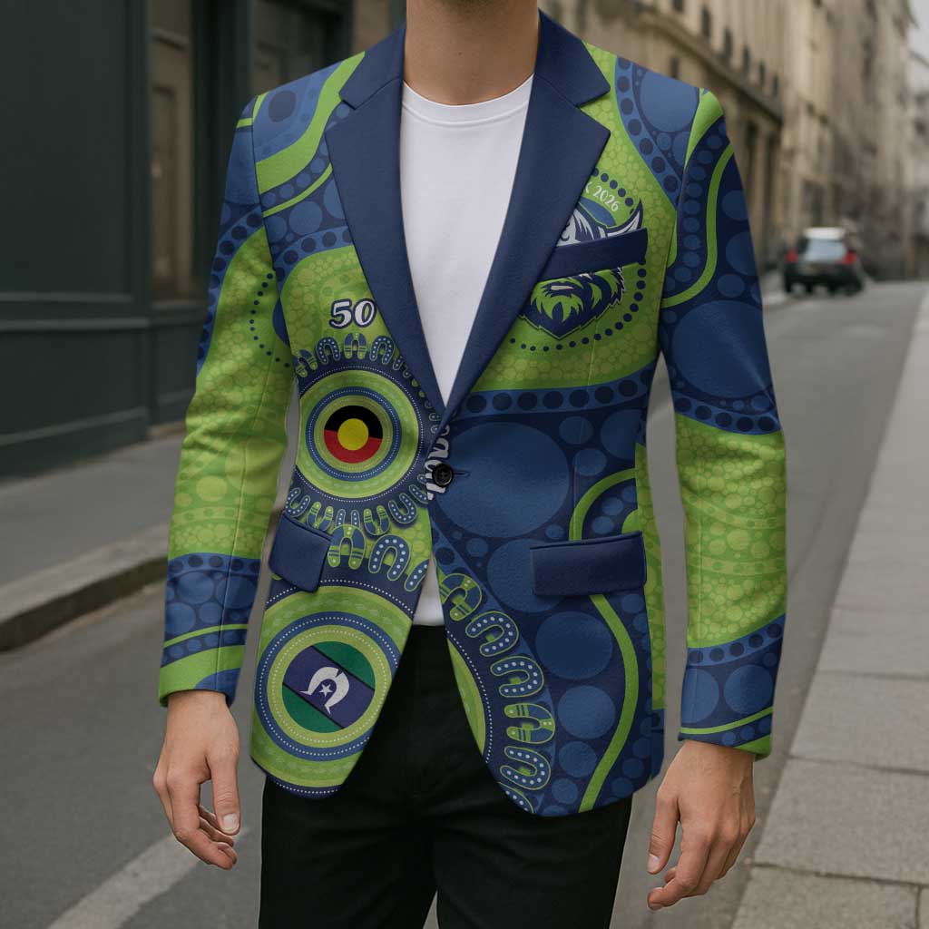 Canberra Raiders NAIDOC Week 2026 Personalised Blazer 50 Years of Deadly Aboriginal Art