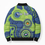Canberra Raiders NAIDOC Week 2026 Personalised Bomber Puffer Jacket 50 Years of Deadly Aboriginal Art