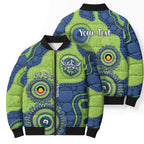 Canberra Raiders NAIDOC Week 2026 Personalised Bomber Puffer Jacket 50 Years of Deadly Aboriginal Art
