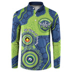Canberra Raiders NAIDOC Week 2026 Personalised Button Sweatshirt 50 Years of Deadly Aboriginal Art