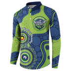Canberra Raiders NAIDOC Week 2026 Personalised Button Sweatshirt 50 Years of Deadly Aboriginal Art